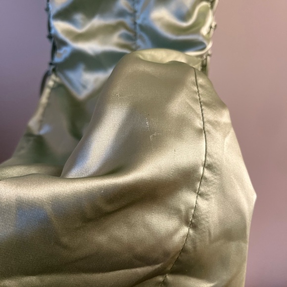 Lucy Sky Dress in Satin Sage - Picture 7 of 11